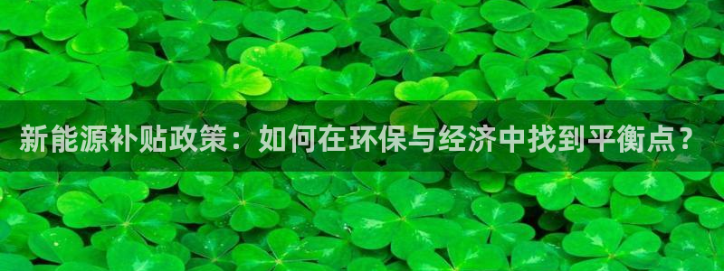 新宝gg2创造奇迹登录：新能源补贴政策：