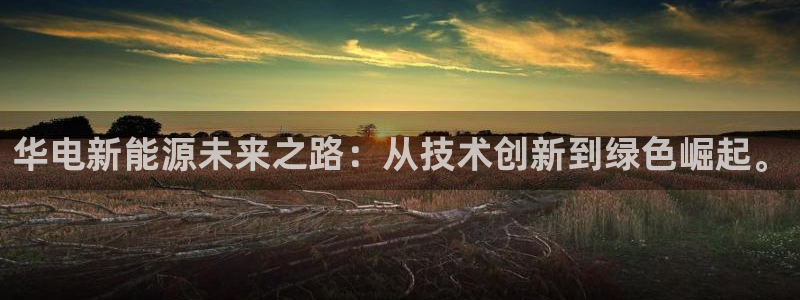 新宝gg域:华电新能源未来之路:从技术创新到绿色崛起。